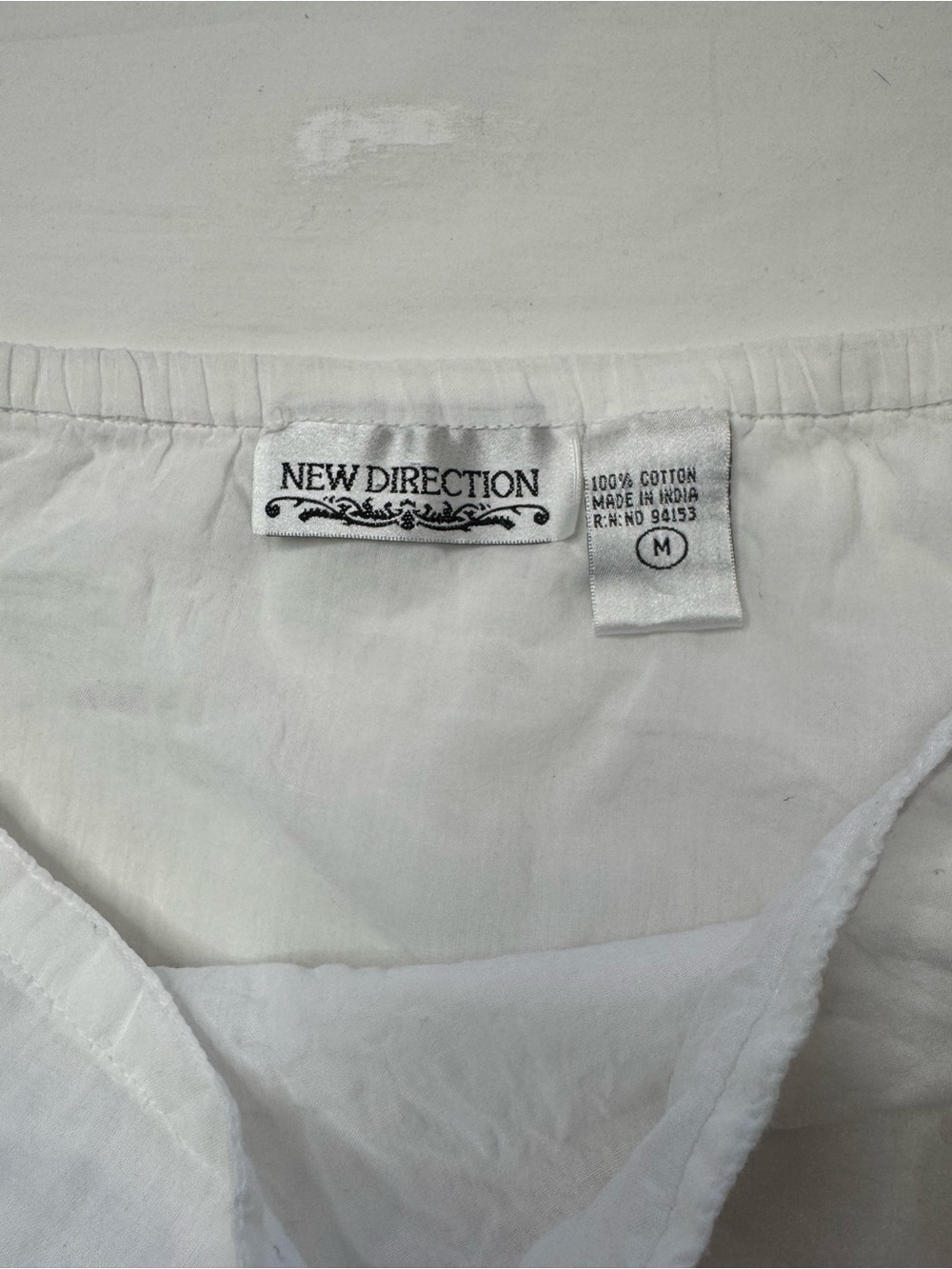 New Direction - White Tiered Boho Midi Skirt 100% Cotton - Picture 6 of 10